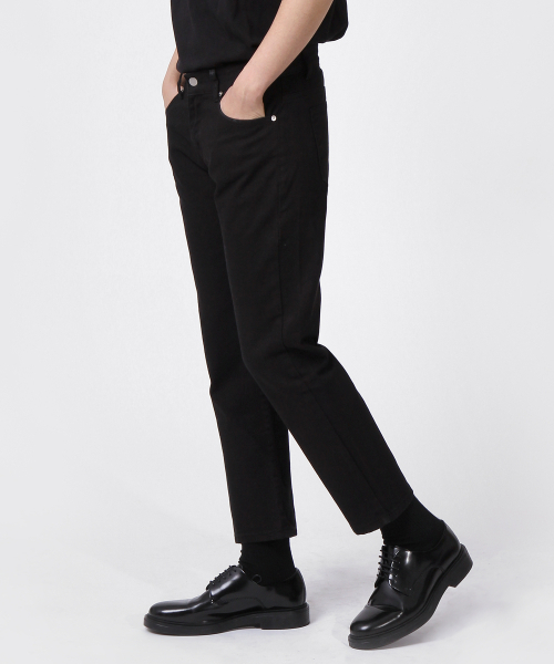THESTORI(ザ・ストリ)の「レギュラーフィットクロップパンツ(ブラック)(デニムパンツ・メンズ・その他・1(M)/2(L)/3(XL))」の3枚目の写真