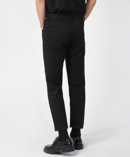 THESTORI(ザ・ストリ)の「レギュラーフィットクロップパンツ(ブラック)(デニムパンツ・メンズ・その他・1(M)/2(L)/3(XL))」の4枚目の写真