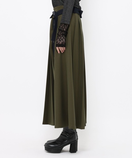 HARE（ハレ）の「ハイショクプリーツスカート(HARE)（スカート・レディース・ブラック/カーキ・FREE）」の9枚目の写真