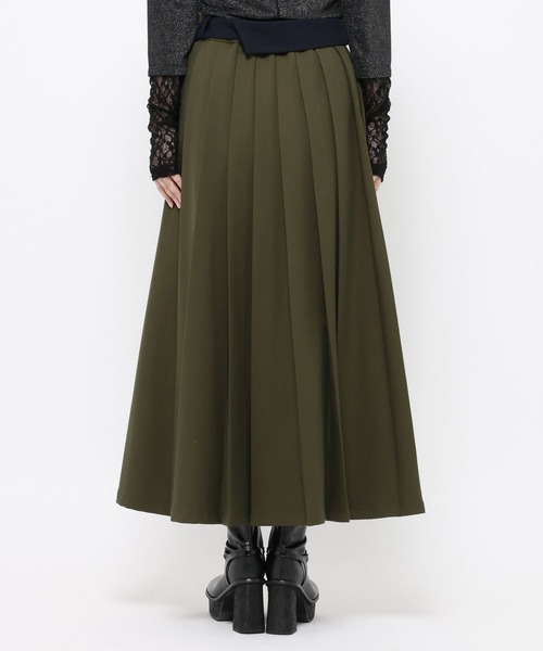 HARE（ハレ）の「ハイショクプリーツスカート(HARE)（スカート・レディース・ブラック/カーキ・FREE）」の10枚目の写真