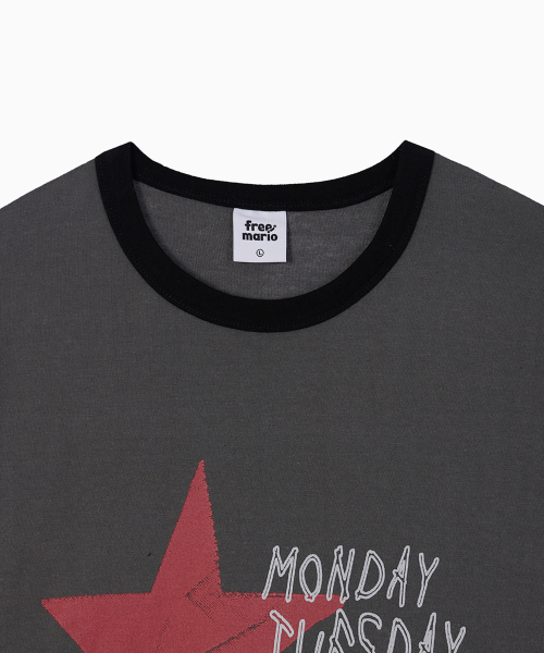 FREEMARIO（フリーマリオ）の「ウィークエンドスタリングTシャツ[チャコール]（Tシャツ/カットソー・レディース・チャコール・MEDIUM/LARGE）」の9枚目の写真