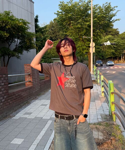 FREEMARIO（フリーマリオ）の「ウィークエンドスタリングTシャツ[チャコール]（Tシャツ/カットソー・レディース・チャコール・MEDIUM/LARGE）」の12枚目の写真