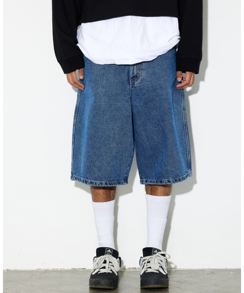 PHILIPPAKER(フィリップペイカー)の「ブルーベースバミューダワイドデニムショートパンツディープブルー(その他パンツ・メンズ・その他・MEDIUM/LARGE/X-LARGE)」の1枚目の写真