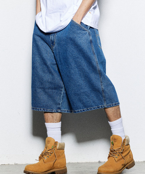 PHILIPPAKER(フィリップペイカー)の「ブルーベースバミューダワイドデニムショートパンツディープブルー(その他パンツ・メンズ・その他・MEDIUM/LARGE/X-LARGE)」の2枚目の写真
