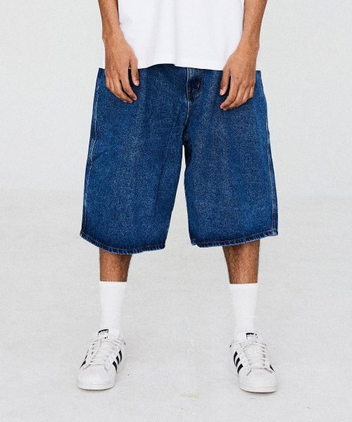 PHILIPPAKER(フィリップペイカー)の「ブルーベースバミューダワイドデニムショートパンツディープブルー(その他パンツ・メンズ・その他・MEDIUM/LARGE/X-LARGE)」の7枚目の写真