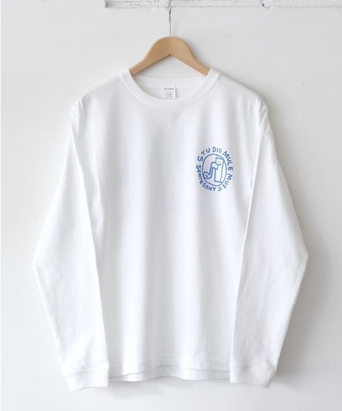 bonjour records(ボンジュールレコーズ)の「【Studio Mule/スタジオ・ミュール】Long Sleeve Tee 'dog'(Tシャツ/カットソー・メンズ・ホワイト系その他2/ホワイト系その他・L/XL/M)」の2枚目の写真