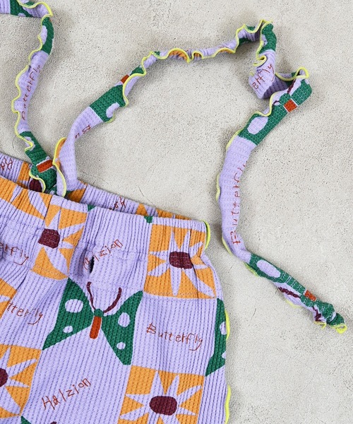 MARKEY'S（マーキーズ）の「ソウガラワッフル2wayサロペット（サロペット/オーバーオール・キッズ・イエロー/ラベンダー/ブラウン/グリーン・100/80/120/110/90）」の18枚目の写真