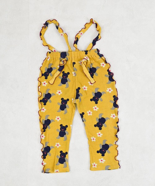 MARKEY'S（マーキーズ）の「ソウガラワッフル2wayサロペット（サロペット/オーバーオール・キッズ・イエロー/ラベンダー/ブラウン/グリーン・100/80/120/110/90）」の5枚目の写真