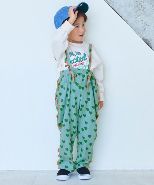 MARKEY'S（マーキーズ）の「ソウガラワッフル2wayサロペット（サロペット/オーバーオール・キッズ・イエロー/ラベンダー/ブラウン/グリーン・100/80/120/110/90）」の12枚目の写真