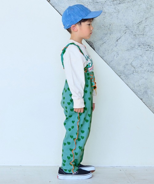 MARKEY'S（マーキーズ）の「ソウガラワッフル2wayサロペット（サロペット/オーバーオール・キッズ・イエロー/ラベンダー/ブラウン/グリーン・100/80/120/110/90）」の13枚目の写真