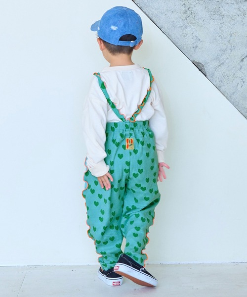 MARKEY'S（マーキーズ）の「ソウガラワッフル2wayサロペット（サロペット/オーバーオール・キッズ・イエロー/ラベンダー/ブラウン/グリーン・100/80/120/110/90）」の14枚目の写真