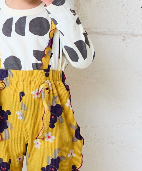 MARKEY'S（マーキーズ）の「ソウガラワッフル2wayサロペット（サロペット/オーバーオール・キッズ・イエロー/ラベンダー/ブラウン/グリーン・100/80/120/110/90）」の6枚目の写真