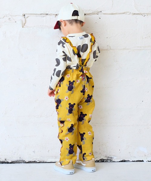 MARKEY'S（マーキーズ）の「ソウガラワッフル2wayサロペット（サロペット/オーバーオール・キッズ・イエロー/ラベンダー/ブラウン/グリーン・100/80/120/110/90）」の10枚目の写真