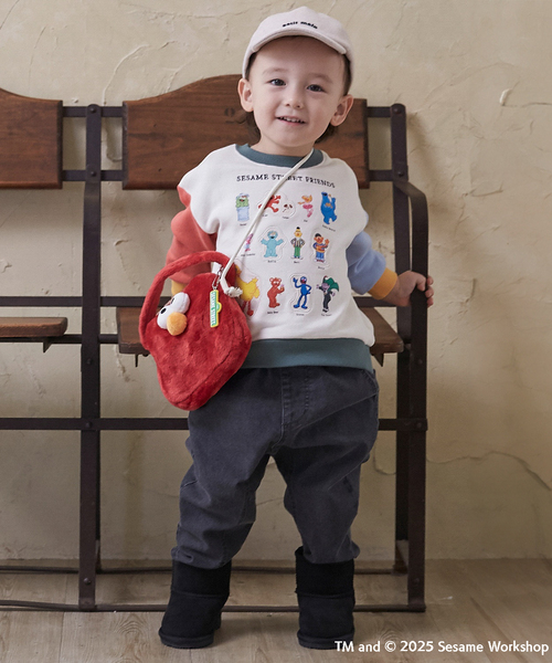 petit main(プティマイン)の「【SESAME STREET】フェイスバッグ(ショルダーバッグ・キッズ・ブルー系その他2/レッド・F)」の4枚目の写真