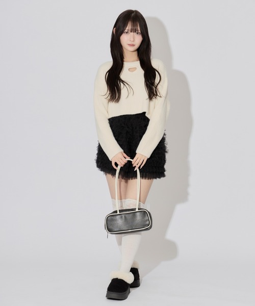 ALLuRing ChaRm(アリュリングチャーム)の「Pretty Tulle Mini Skirt / プリティチュールミニスカート(スカート・レディース・グレー/ブラウン/ホワイト/ブラック・M/S)」の22枚目の写真