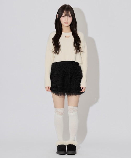 ALLuRing ChaRm(アリュリングチャーム)の「Pretty Tulle Mini Skirt / プリティチュールミニスカート(スカート・レディース・グレー/ブラウン/ホワイト/ブラック・M/S)」の20枚目の写真