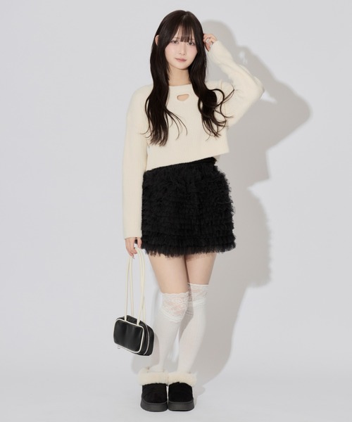 ALLuRing ChaRm(アリュリングチャーム)の「Pretty Tulle Mini Skirt / プリティチュールミニスカート(スカート・レディース・グレー/ブラウン/ホワイト/ブラック・M/S)」の21枚目の写真