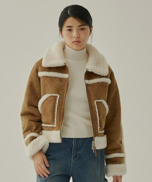 COVERNAT(カバーナット)の「WOMEN'S CROP REVERSIBLE MUSTANG(ムートンコート・レディース・ブラウン・SMALL/MEDIUM)」の1枚目の写真