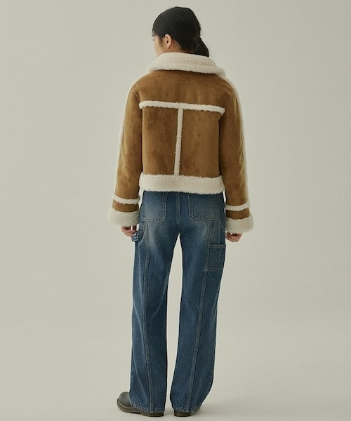 COVERNAT(カバーナット)の「WOMEN'S CROP REVERSIBLE MUSTANG(ムートンコート・レディース・ブラウン・SMALL/MEDIUM)」の3枚目の写真