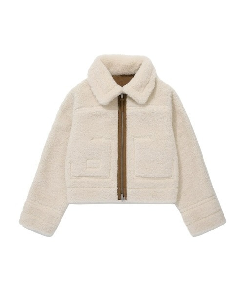 COVERNAT(カバーナット)の「WOMEN'S CROP REVERSIBLE MUSTANG(ムートンコート・レディース・ブラウン・SMALL/MEDIUM)」の11枚目の写真