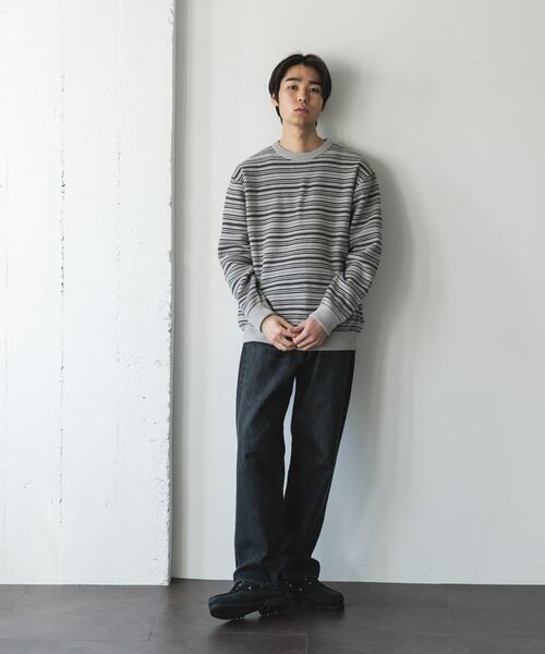 URBAN RESEARCH DOORS(アーバンリサーチドアーズ)の「モールマルチボーダーニット(ニット/セーター・メンズ・ブラック/カーキ・MEDIUM/LARGE)」の8枚目の写真