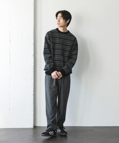 URBAN RESEARCH DOORS（アーバンリサーチドアーズ）の「モールマルチボーダーニット（ニット/セーター・メンズ・ブラック/カーキ・MEDIUM/LARGE）」の12枚目の写真