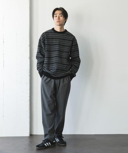 URBAN RESEARCH DOORS（アーバンリサーチドアーズ）の「モールマルチボーダーニット（ニット/セーター・メンズ・ブラック/カーキ・MEDIUM/LARGE）」の13枚目の写真