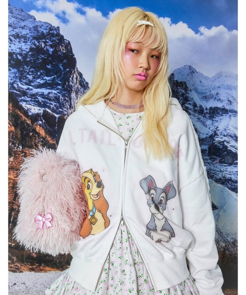 little sunny bite Disney collection Lady & Tramp zip hoodie — худи на молнии с "Леди и Бродяга"