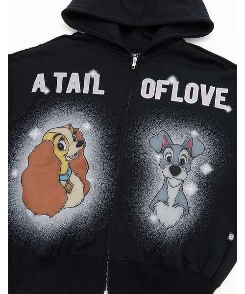 Mag.(マグ)の「【little sunny bite Disney collection】lady & tramp zip hoodie(パーカー・レディース・ピンク/ブラック/ホワイト・MEDIUM/SMALL)」の18枚目の写真