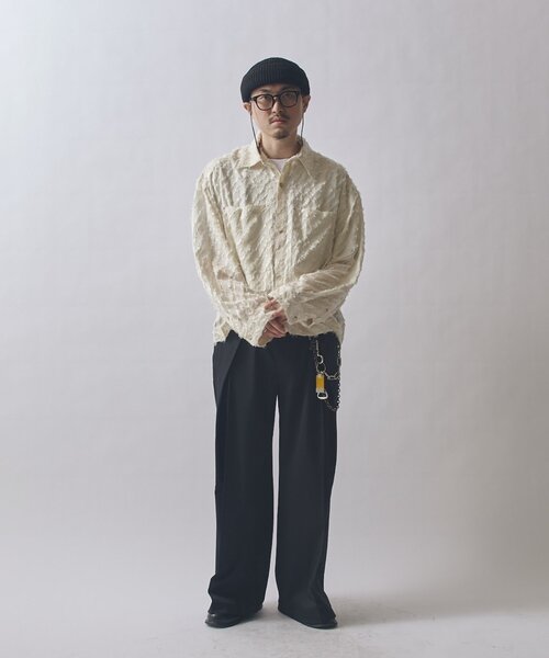 Lui's(ルイス)の「SURJENT ショートワイドシャツ(シャツ/ブラウス・メンズ・ホワイト/ブラック・FREE)」の21枚目の写真