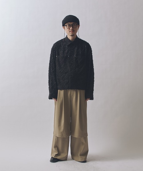 Lui's(ルイス)の「SURJENT ショートワイドシャツ(シャツ/ブラウス・メンズ・ホワイト/ブラック・FREE)」の13枚目の写真