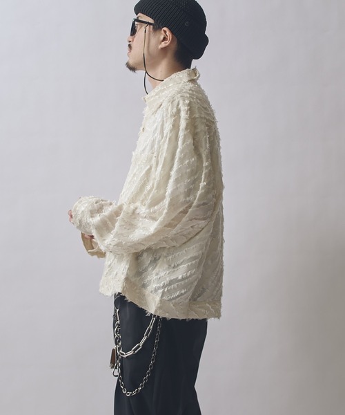 Lui's(ルイス)の「SURJENT ショートワイドシャツ(シャツ/ブラウス・メンズ・ホワイト/ブラック・FREE)」の5枚目の写真