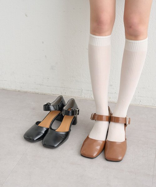 mystic（ミスティック）の「バックルスクエアパンプス（パンプス・レディース・キャメル/ブラック・36/37/38）」の19枚目の写真