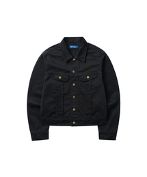EDWARDMAX（エドワードマックス）の「[エドワードマックス] 春秋コットントラッカーデニムジャケット (ブラック)（デニムジャケット）」