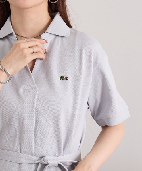 LACOSTE（ラコステ）の「【LACOSTE】ワンポイントロゴ スキッパーワンピース EF038J-99（ワンピース・レディース・ネイビー/ブラック/ライトグレー・M/S）」の2枚目の写真