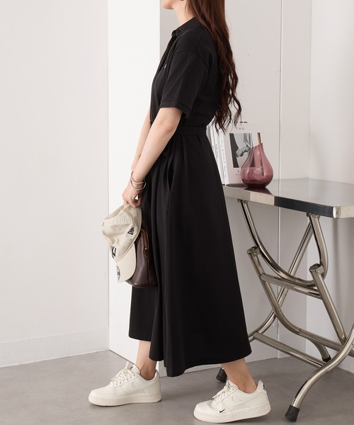 LACOSTE(ラコステ)の「【LACOSTE】ワンポイントロゴ スキッパーワンピース EF038J-99(ワンピース・レディース・ネイビー/ブラック/ライトグレー・M/S)」の8枚目の写真
