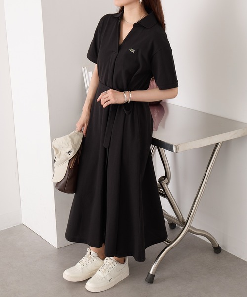 LACOSTE(ラコステ)の「【LACOSTE】ワンポイントロゴ スキッパーワンピース EF038J-99(ワンピース・レディース・ネイビー/ブラック/ライトグレー・M/S)」の10枚目の写真