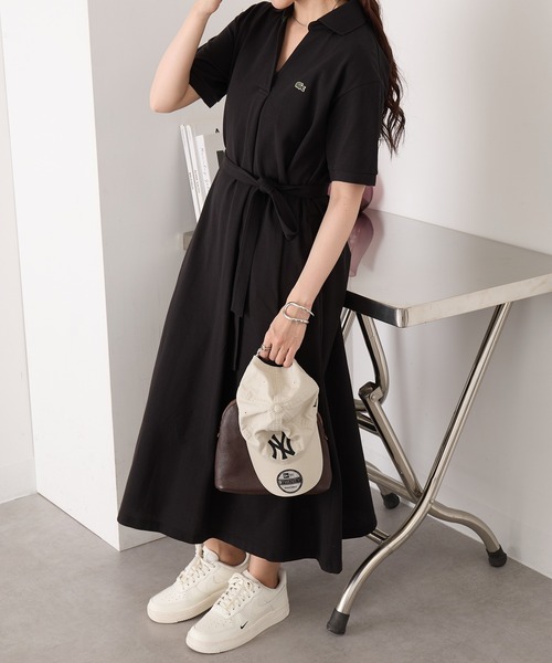 LACOSTE(ラコステ)の「【LACOSTE】ワンポイントロゴ スキッパーワンピース EF038J-99(ワンピース・レディース・ネイビー/ブラック/ライトグレー・M/S)」の11枚目の写真