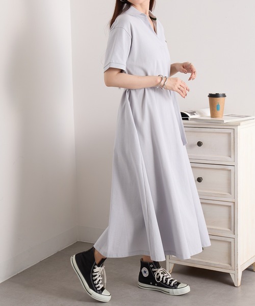 LACOSTE(ラコステ)の「【LACOSTE】ワンポイントロゴ スキッパーワンピース EF038J-99(ワンピース・レディース・ネイビー/ブラック/ライトグレー・M/S)」の22枚目の写真