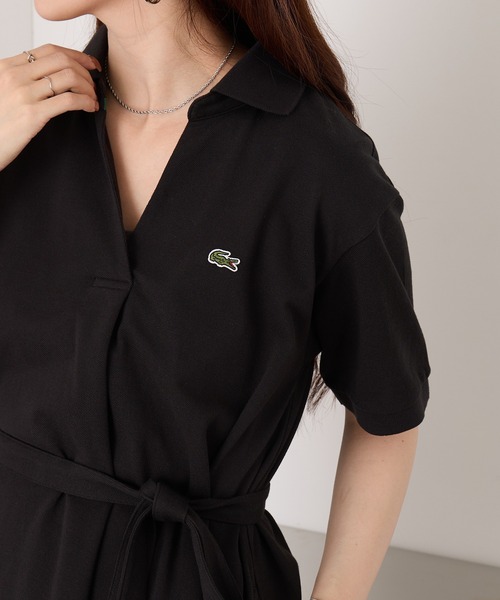 LACOSTE(ラコステ)の「【LACOSTE】ワンポイントロゴ スキッパーワンピース EF038J-99(ワンピース・レディース・ネイビー/ブラック/ライトグレー・M/S)」の4枚目の写真