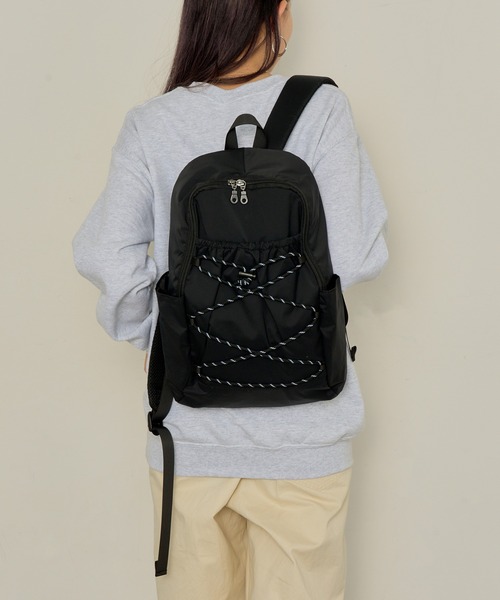 MAGASIN DE MODE Onjna（マガジンデモードオンジェナ ）の「【MAGASIN DE MODE Onjna】はっ水レースアップリュック SNBD（バックパック/リュック・レディース・ブラック/オリーブ/グレー・FREE）」の10枚目の写真