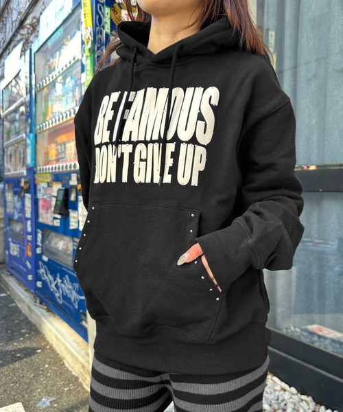 sedacle girl（セダクルガール）の「ラインストーンプリントパーカー（パーカー・レディース・ブラック/ベビーピンク/グレー・FREE）」の6枚目の写真