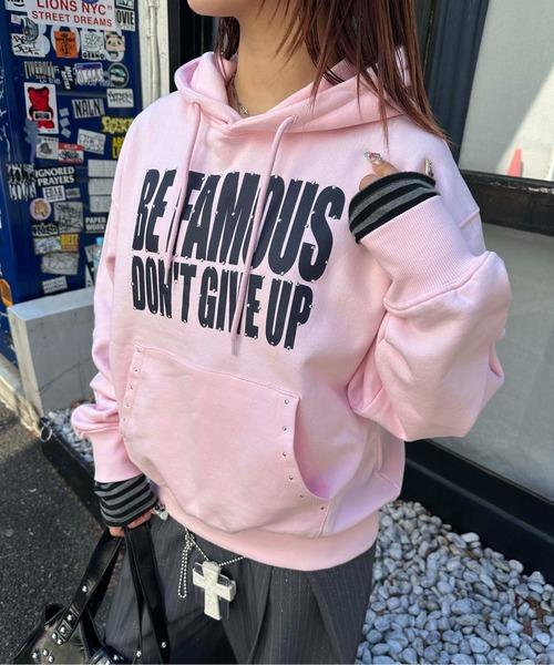 sedacle girl（セダクルガール）の「ラインストーンプリントパーカー（パーカー・レディース・ブラック/ベビーピンク/グレー・FREE）」の21枚目の写真