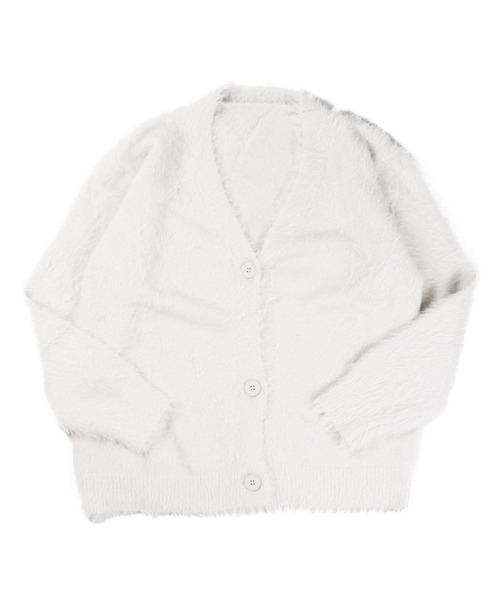 SWITCH BY ARCH(スイッチバイアーチ)の「【SWITCH by ARCH】Shaggy 編み Knit Cardigan(カーディガン/ボレロ・レディース・アイボリー/グレイッシュベージュ・FREE)」の2枚目の写真