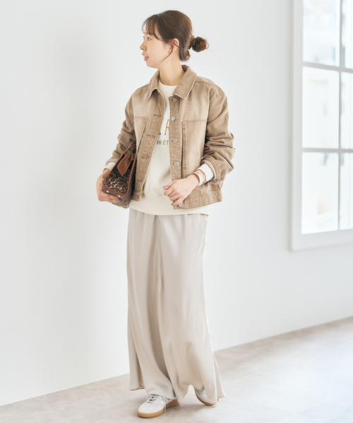 Spick & Span(スピックアンドスパン)の「5 1/2 M-35 JACKET(デニムジャケット・レディース・アイボリー/ベージュ・FREE)」の4枚目の写真