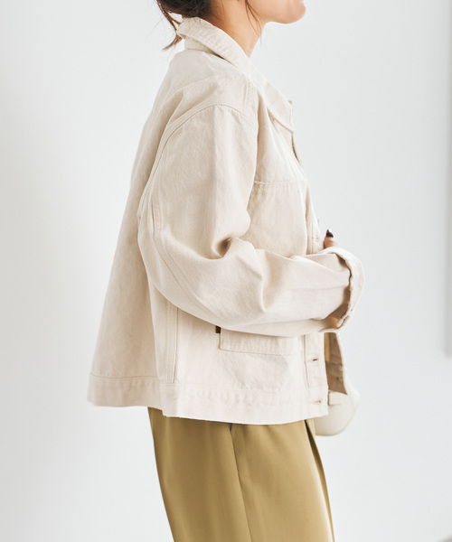 Spick & Span(スピックアンドスパン)の「5 1/2 M-35 JACKET(デニムジャケット・レディース・アイボリー/ベージュ・FREE)」の8枚目の写真