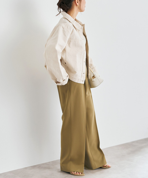 Spick & Span(スピックアンドスパン)の「5 1/2 M-35 JACKET(デニムジャケット・レディース・アイボリー/ベージュ・FREE)」の10枚目の写真