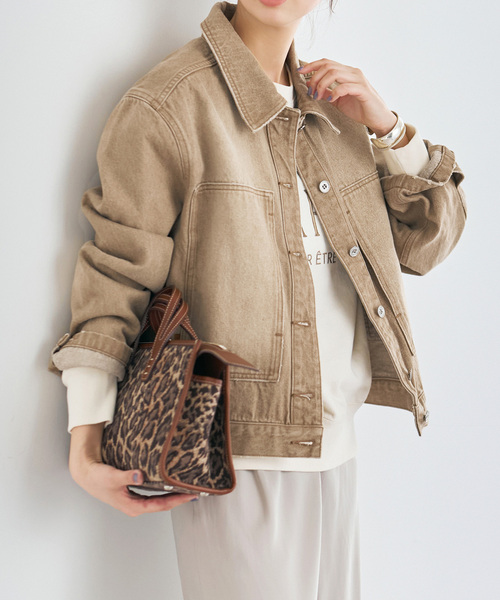 Spick & Span(スピックアンドスパン)の「5 1/2 M-35 JACKET(デニムジャケット・レディース・アイボリー/ベージュ・FREE)」の13枚目の写真