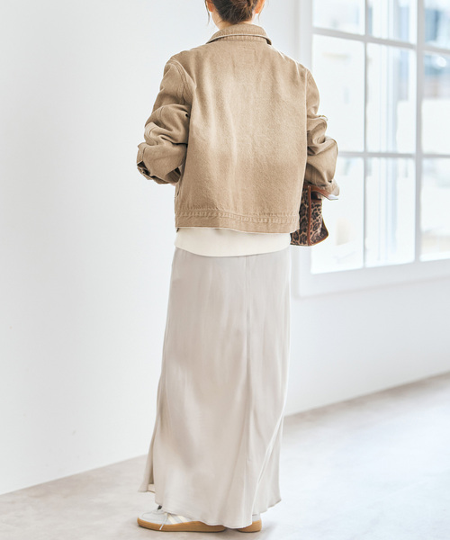 Spick & Span(スピックアンドスパン)の「5 1/2 M-35 JACKET(デニムジャケット・レディース・アイボリー/ベージュ・FREE)」の17枚目の写真