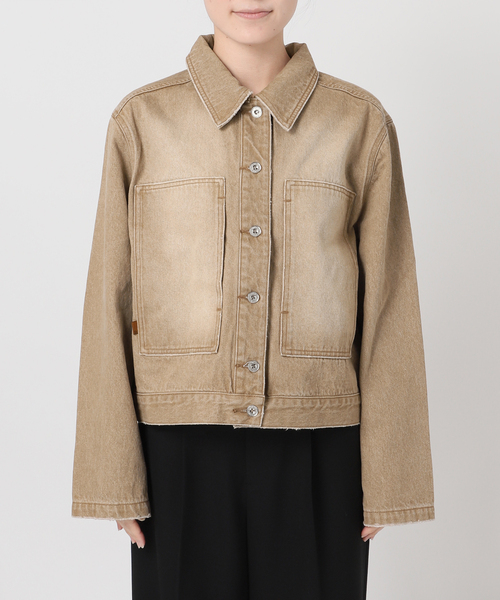 Spick & Span(スピックアンドスパン)の「5 1/2 M-35 JACKET(デニムジャケット・レディース・アイボリー/ベージュ・FREE)」の18枚目の写真